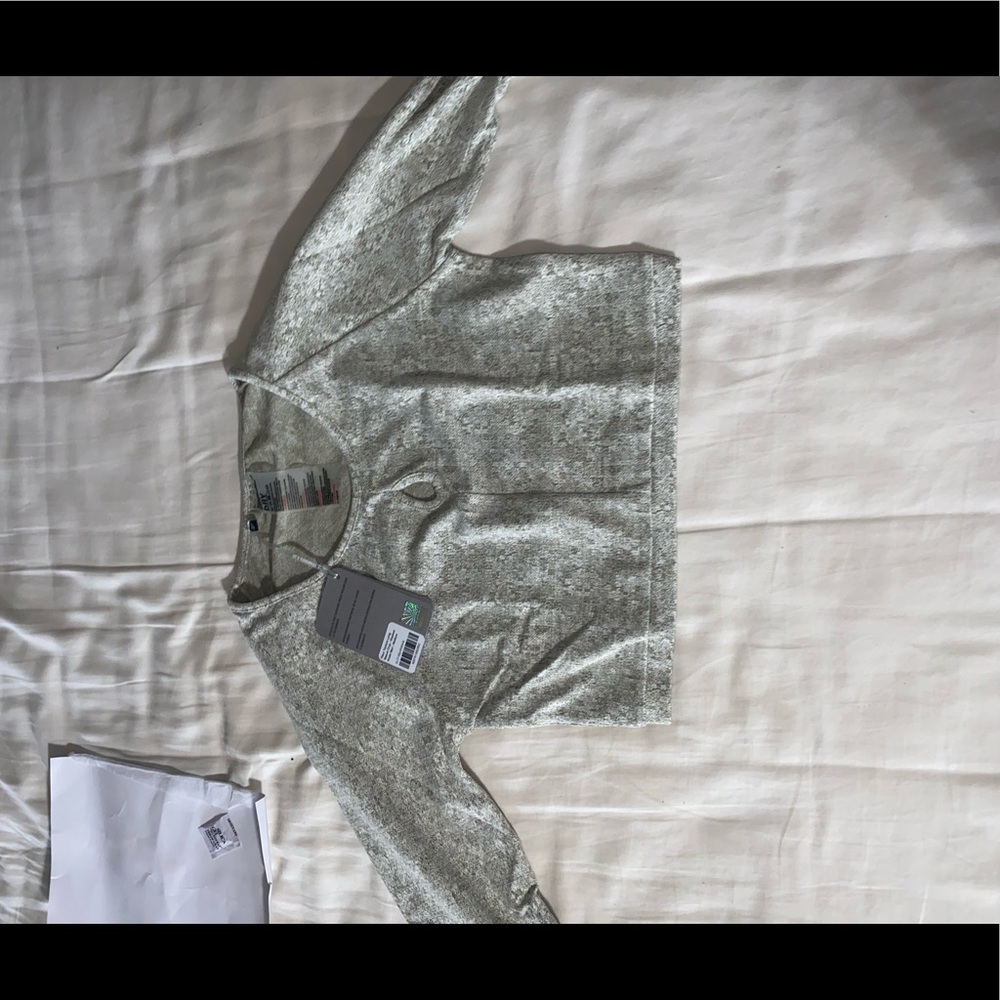 Gymshark fleur texture khaki marl crop top